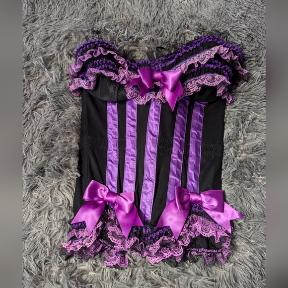 RARE Mystery House Purple Corset Carousel Witch Costume EUC XS - Picture 6 of 13